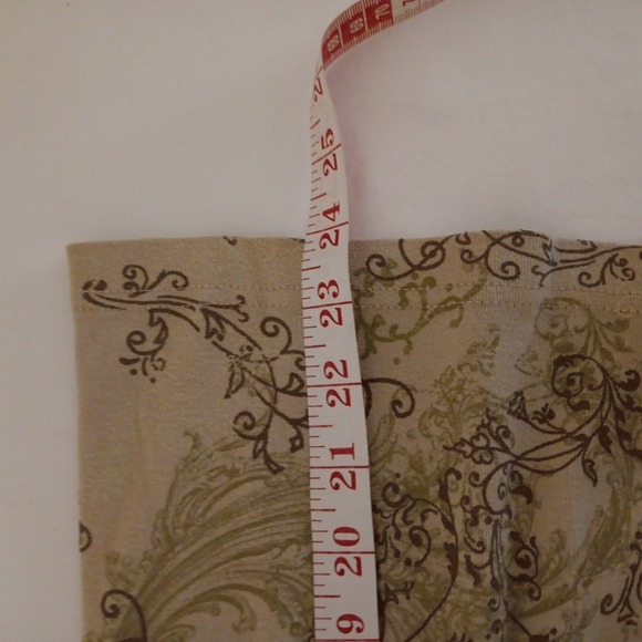 Allen Jackson Collection Top Women's Sz. XL Tan/Brown 3/4 Sleeve Embellished - Picture 7 of 8